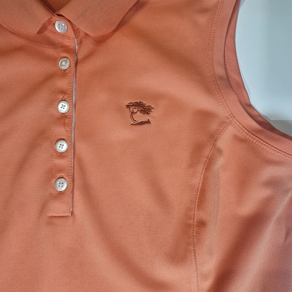 Nike Sleeveless Golf Polo Womens Medium Moisture Wicking Tennis Prep Activewear - Picture 2 of 7